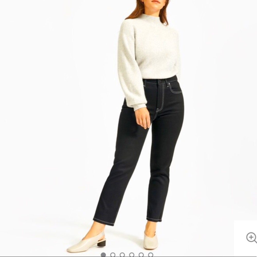 Everlane contrast sitch cheeky jean, 23 cropped